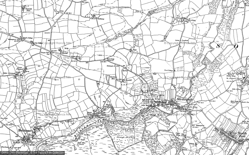 Old Map of Sticklepath, 1884 - 1886 in 1884