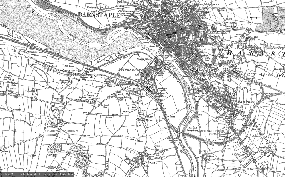 Old Map of Sticklepath, 1885 - 1887 in 1885