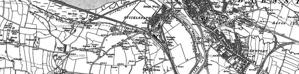 Old map of Sticklepath in 1885