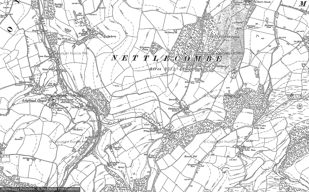Old Map of Sticklepath, 1887 in 1887