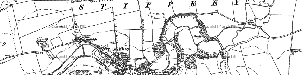 Old map of Stiffkey in 1886