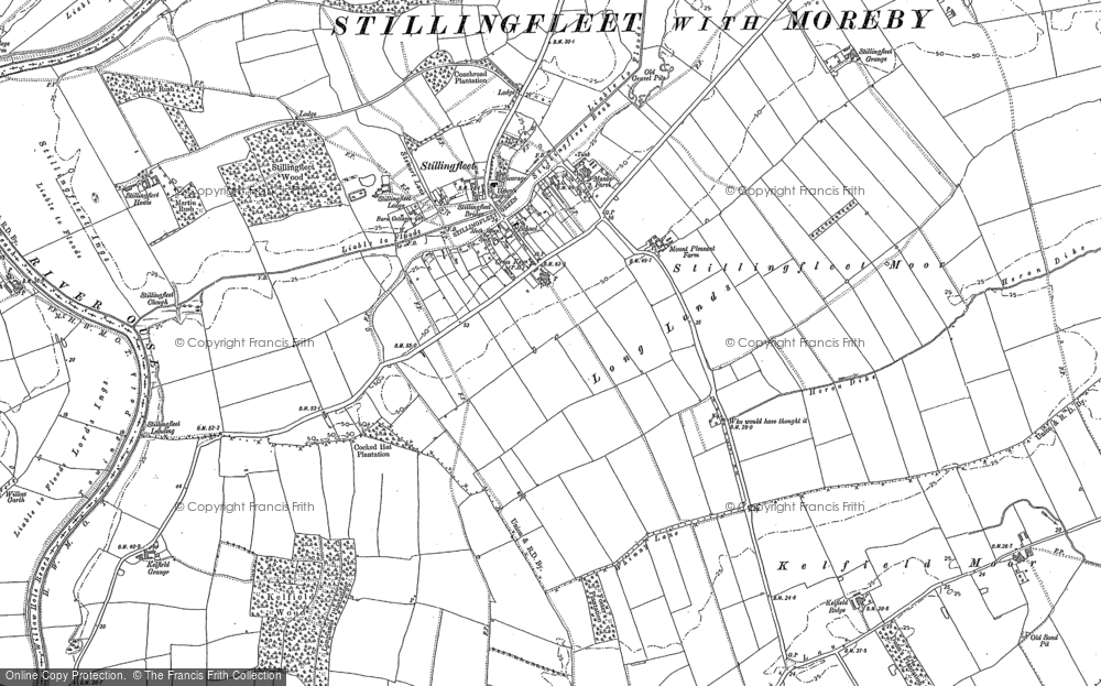 Old Map of Stillingfleet, 1889 - 1891 in 1889