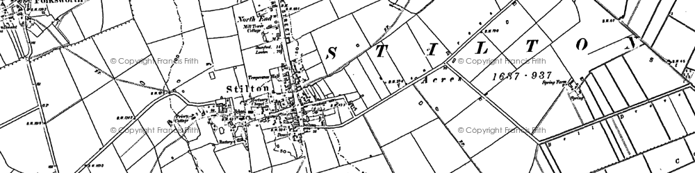 Old map of Stilton in 1887