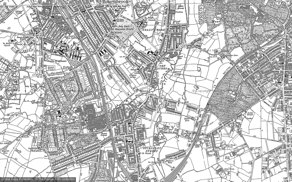 Old Map of Stirchley, 1882 - 1903 in 1882