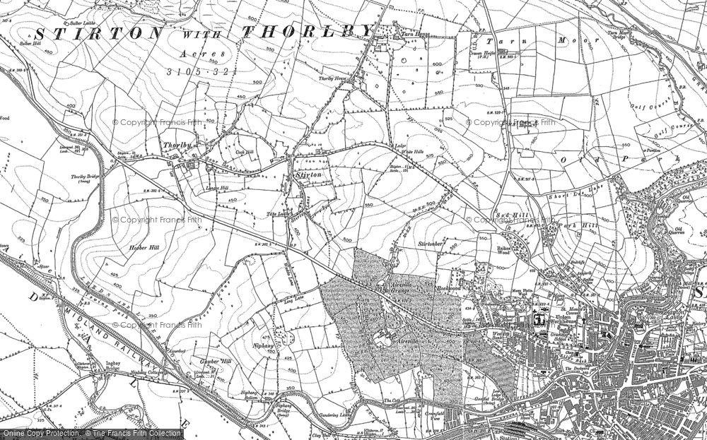 Old Map of Stirton, 1893 - 1907 in 1893
