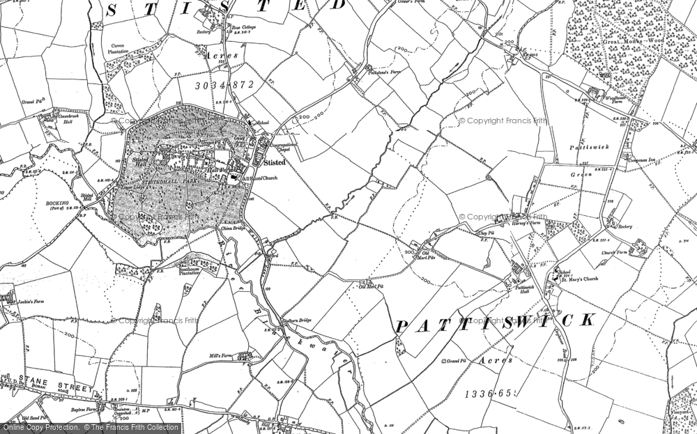 Old Map of Stisted, 1896 in 1896