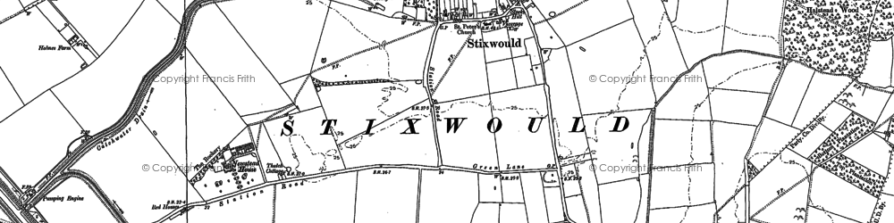 Old map of Stixwould in 1887