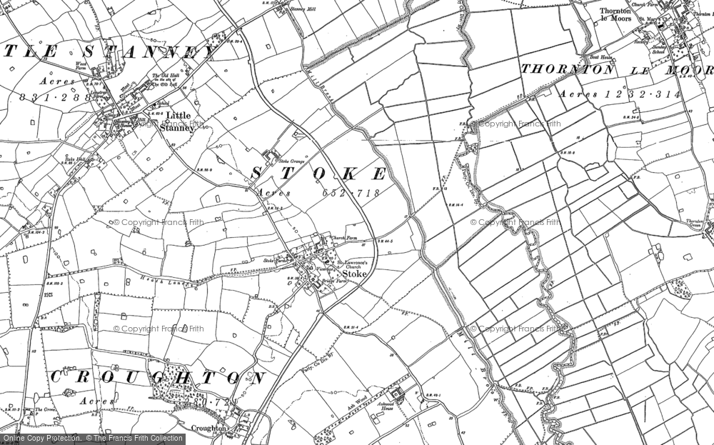 Old Map of Stoak, 1884 in 1884