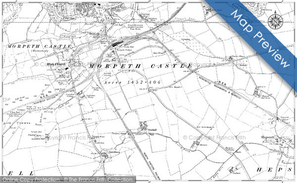 Old Map of Historic Map covering Blairmuir Wood in 1896