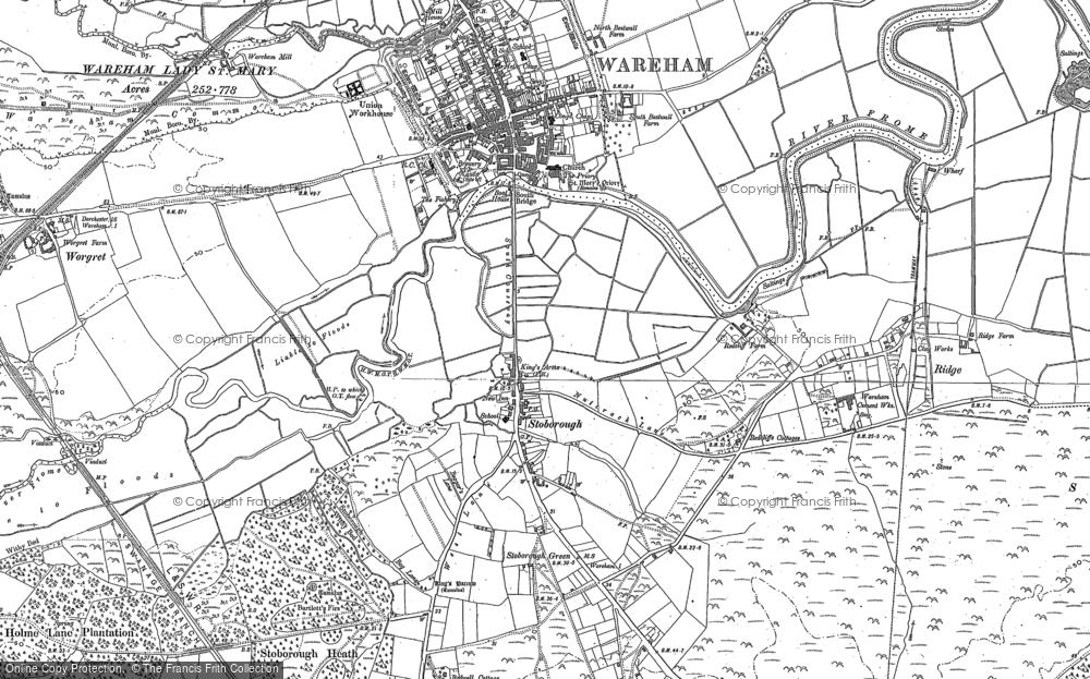 Old Map of Stoborough, 1886 - 1887 in 1886