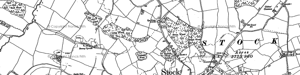 Old map of Greenwoods in 1895