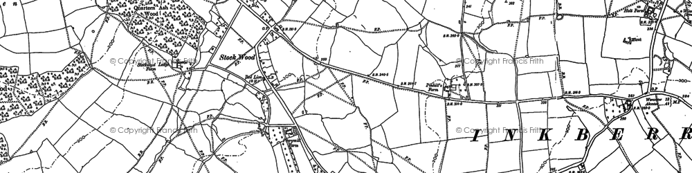 Old map of Stock Wood in 1903