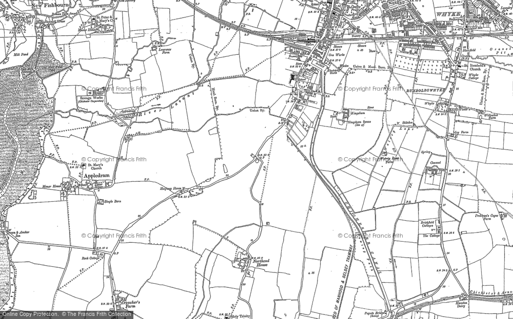 Old Map of Stockbridge, 1873 - 1896 in 1873