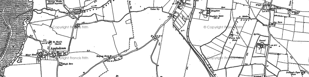Old map of Manor, The in 1873