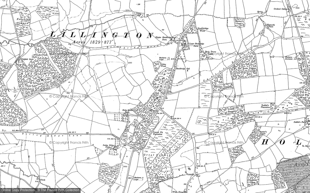 Old Map of Stockbridge Oak, 1886 - 1901 in 1886