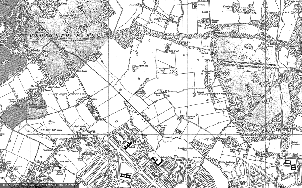 Old Map of Stockbridge Village, 1891 - 1906 in 1891