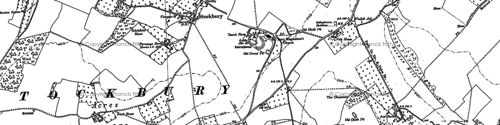 Old map of Borden Hill in 1895