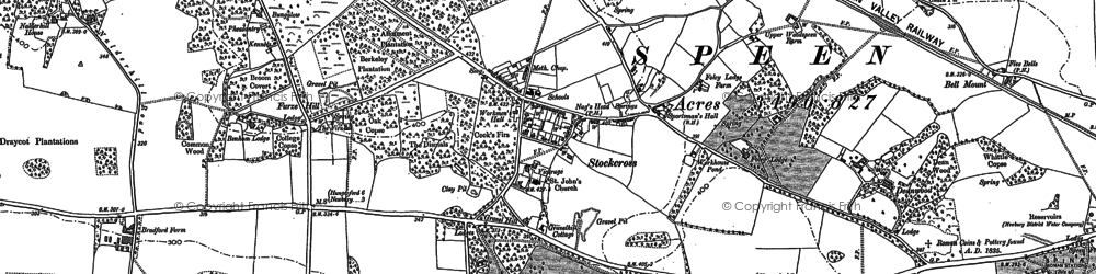 Old map of Stockcross in 1898