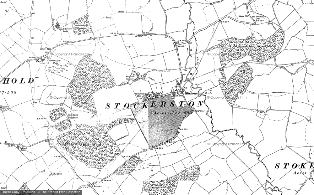 Old Map of Stockerston, 1902 in 1902