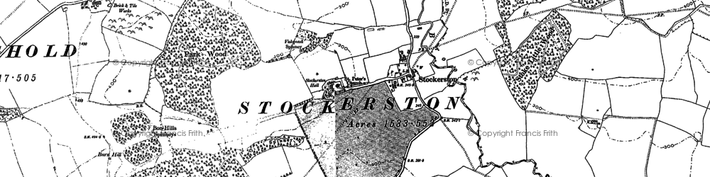 Old map of Stockerston in 1902
