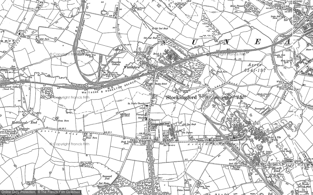 Old Map of Stockingford, 1902 in 1902