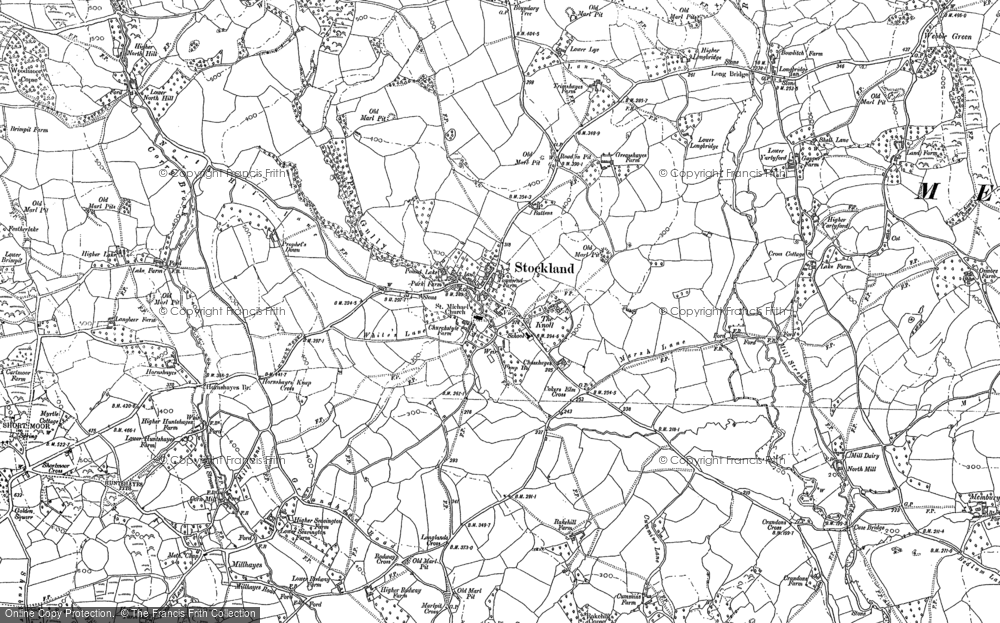 Old Map of Historic Map covering Heathstock in 1887
