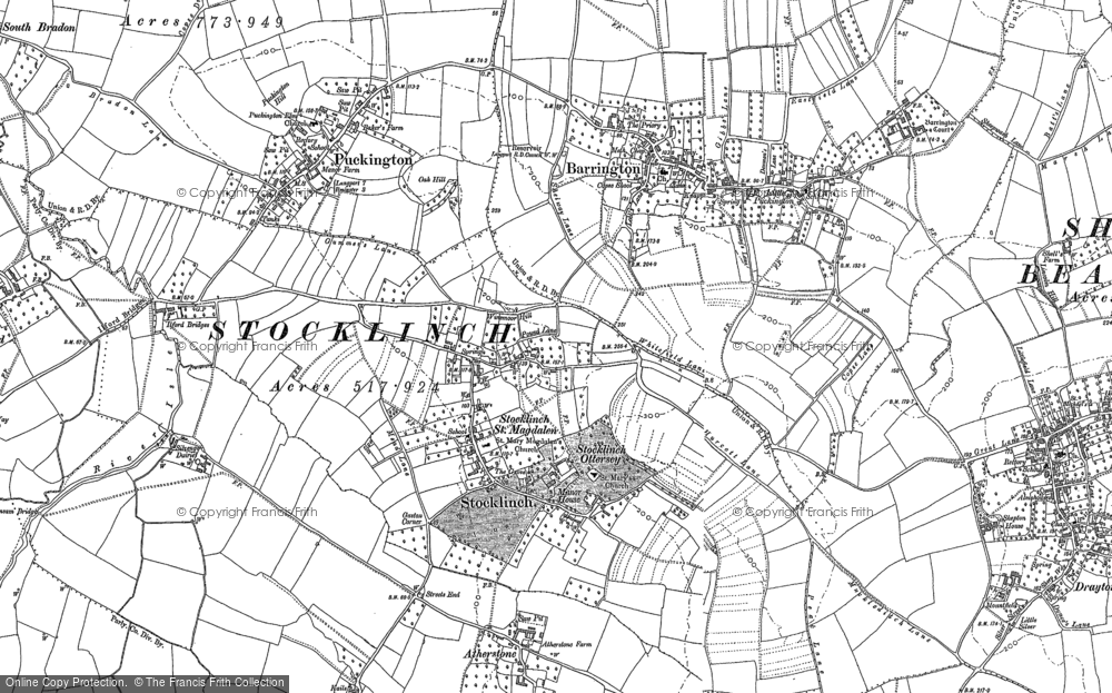 Old Map of Stocklinch, 1886 in 1886