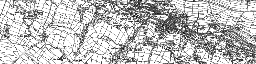 Old map of Whitwell Moor in 1891