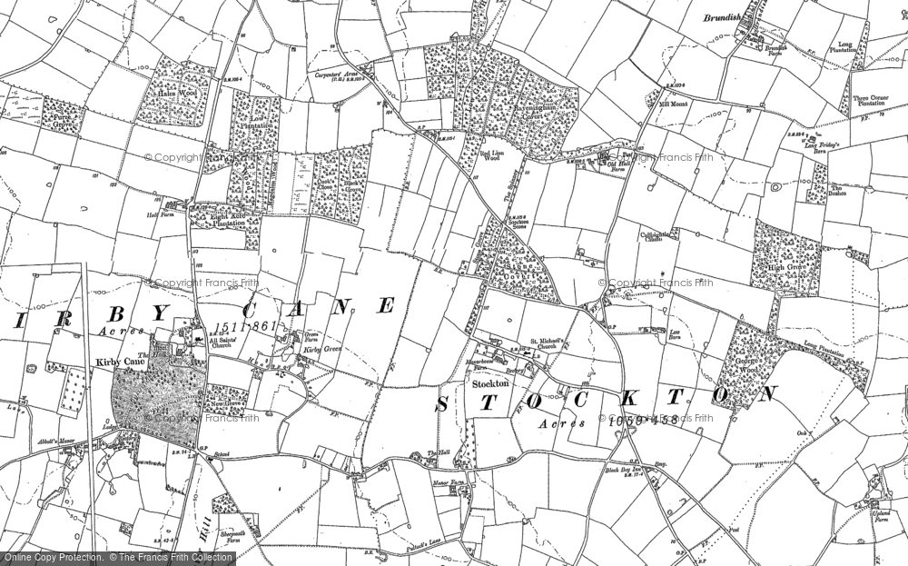 Old Map of Stockton, 1884 - 1903 in 1884