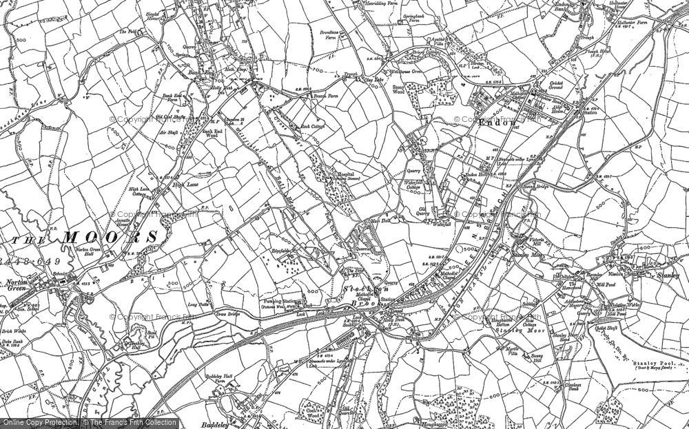 Old Map of Stockton Brook, 1878 - 1879 in 1878