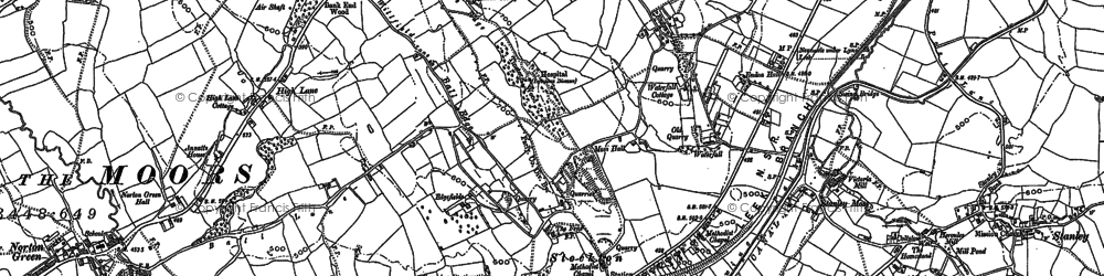 Old map of Stockton Brook in 1878