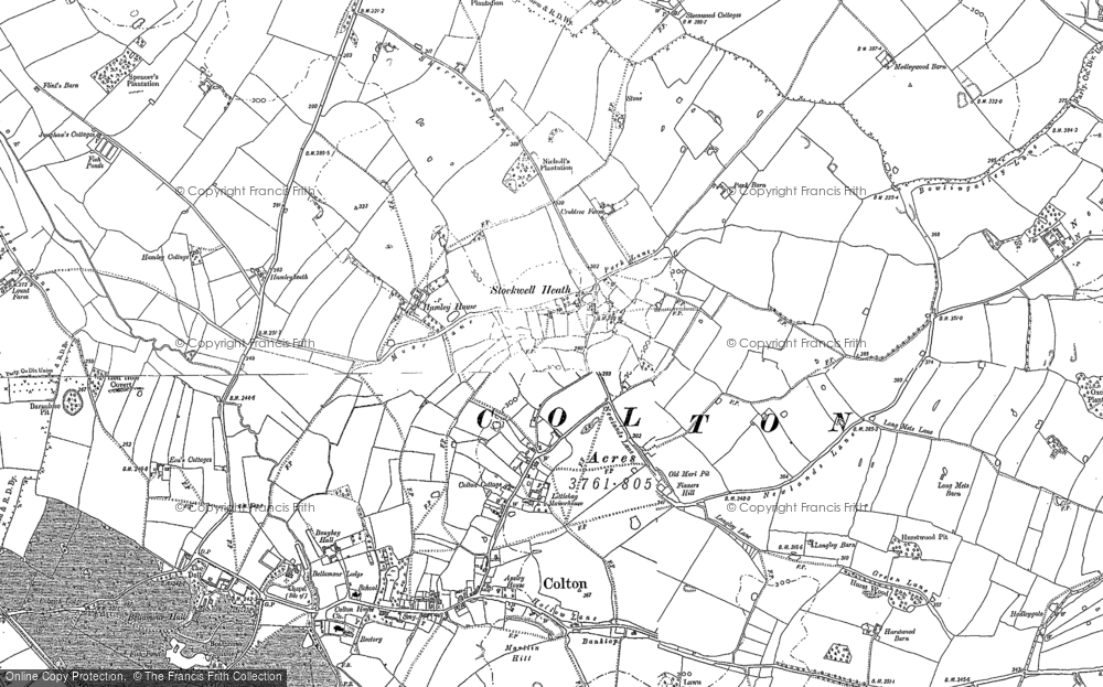 Old Map of Stockwell Heath, 1881 - 1882 in 1881