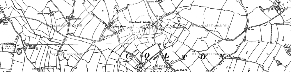 Old map of Stockwell Heath in 1881