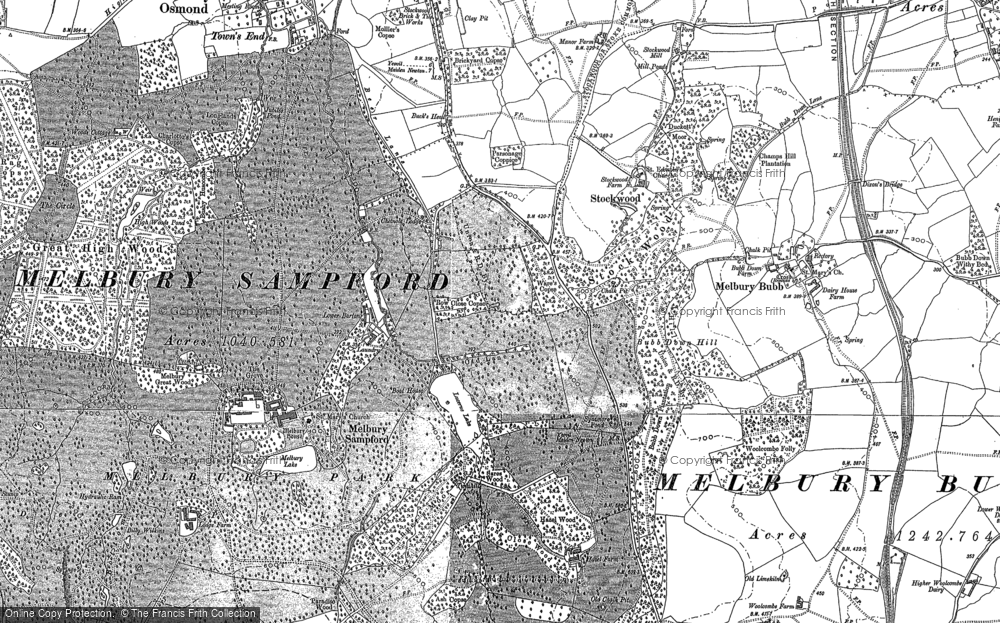 Old Map of Stockwood, 1887 - 1901 in 1887