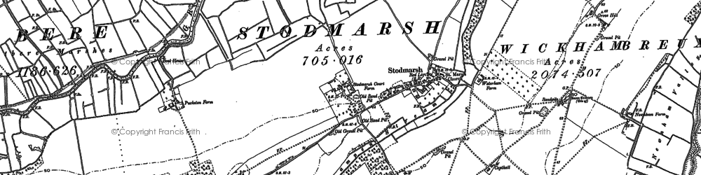 Old map of Stodmarsh in 1896