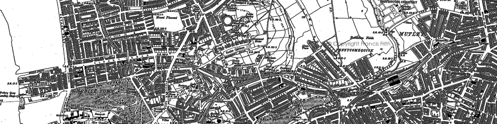 Old map of Stoke in 1912