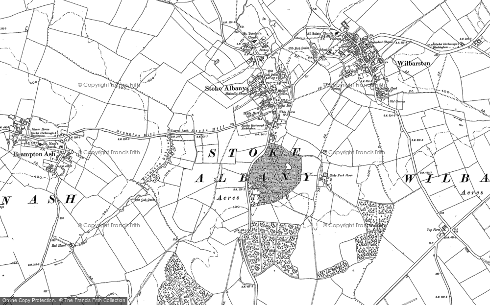 Old Map of Historic Map covering Bowd Lane Wood in 1899