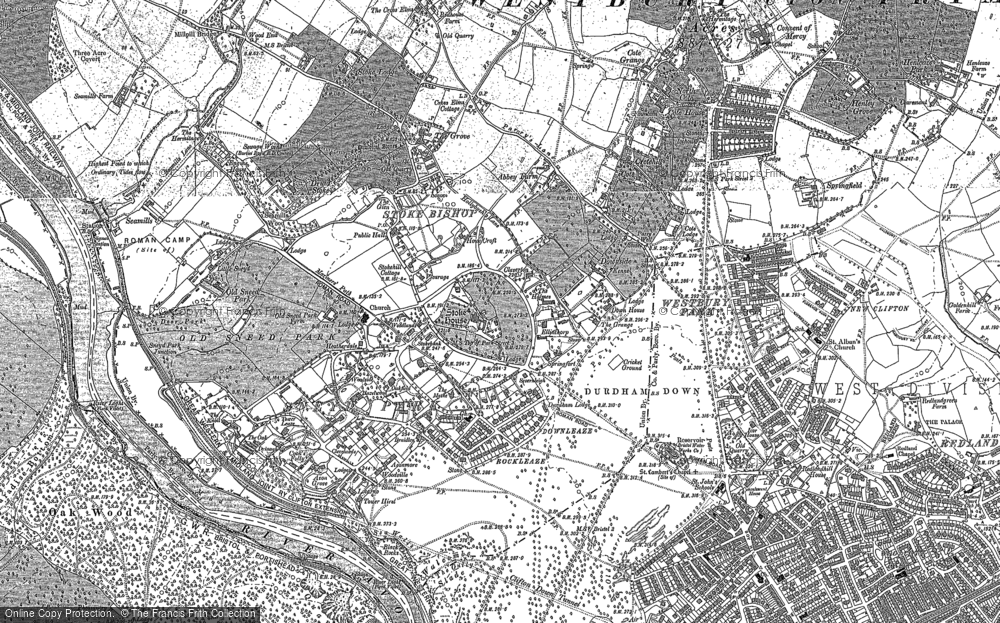 Old Map of Stoke Bishop, 1901 - 1902 in 1901