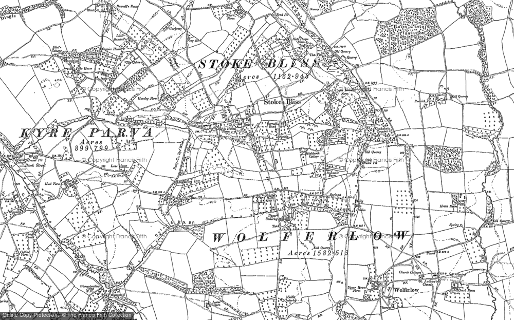Old Map of Stoke Bliss, 1902 in 1902