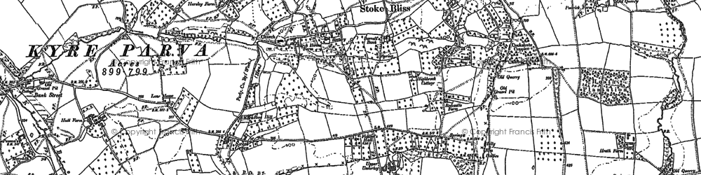 Old map of Pie Corner in 1902