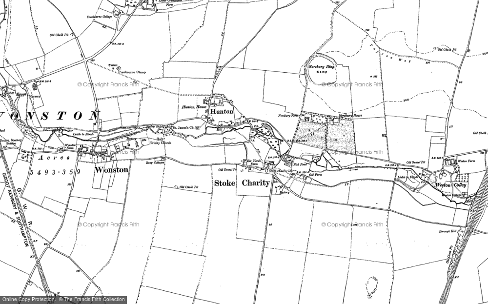 Old Map of Stoke Charity, 1894 in 1894