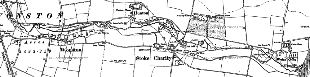 Old map of Stoke Charity in 1894