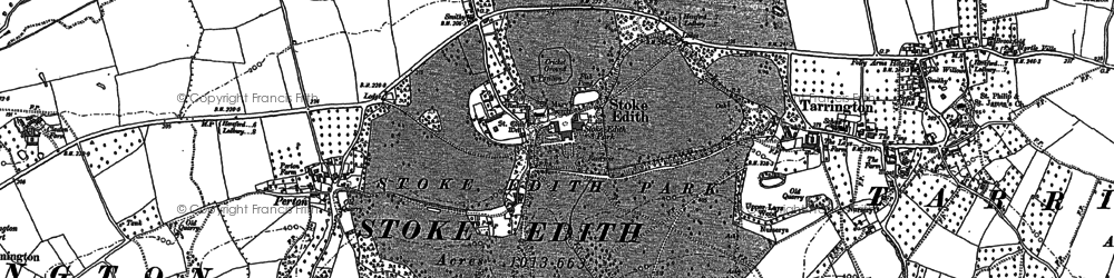 Old map of Stoke Edith in 1886