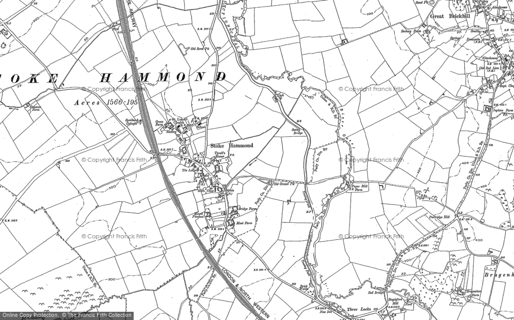Old Map of Stoke Hammond, 1923 in 1923
