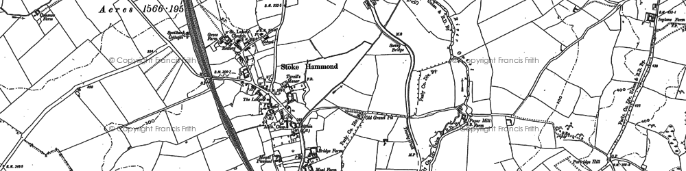 Old map of Stoke Hammond in 1923