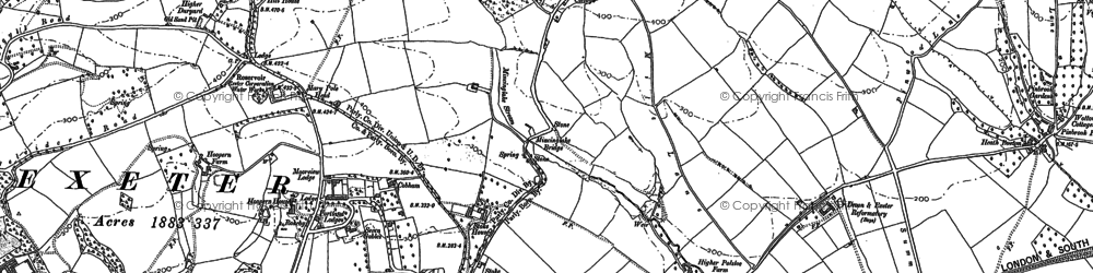 Old map of Stoke Hill in 1886