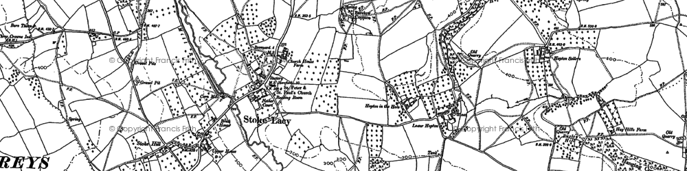 Old map of Stoke Hill in 1885