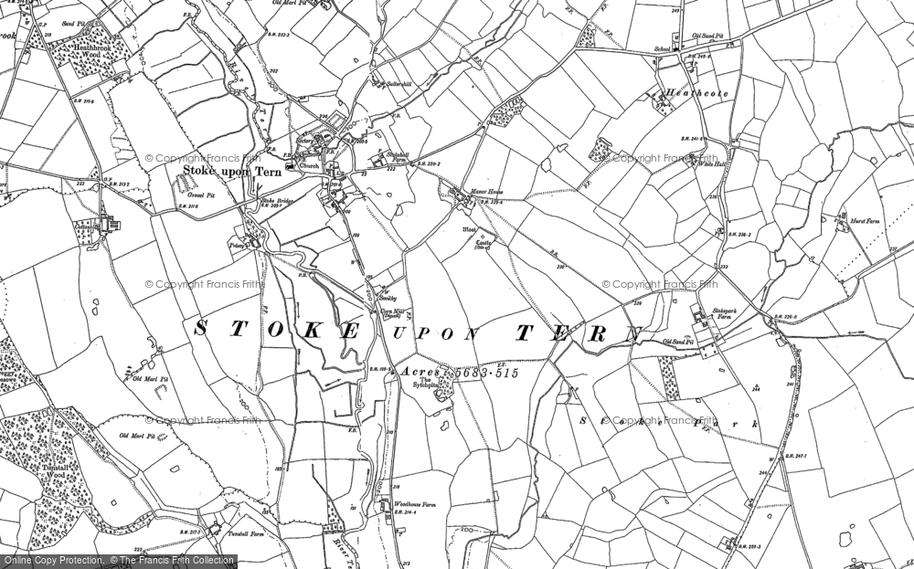 Old Map of Stoke on Tern, 1880 - 1900 in 1880
