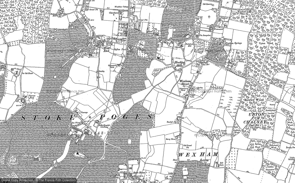 Old Map of Historic Map covering Hollybush Hill in 1897