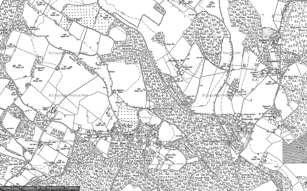 Old Map of Stoke Row, 1897 in 1897